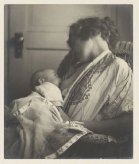 Mother Breast-feeding her Baby, by Louis Fleckenstein, c. 1900.